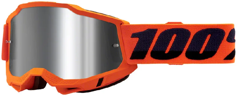 bicycle gravel suspension-ACCURI 2 Goggle Neon/Orange - Mirror Silver Flash Lens