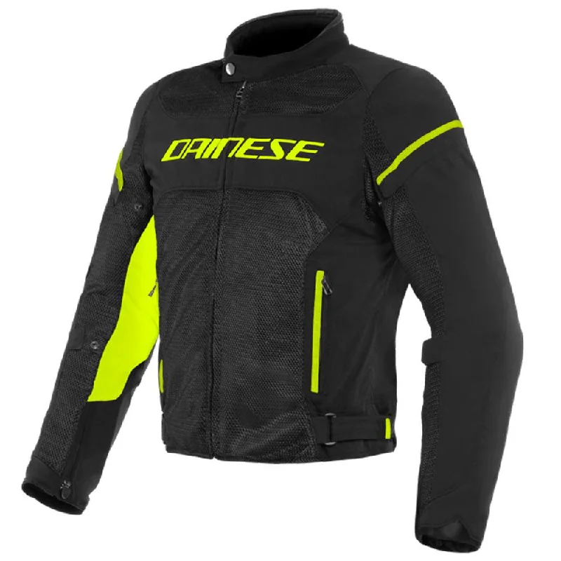 bicycle pedal signal-DAINESE AIR FRAME D1 TEX JACKET - BLACK/FLUO YELLOW