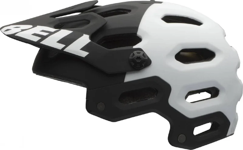 bicycle horn signal-Bell Super 2 MTB Helmet - Black-White Aggression