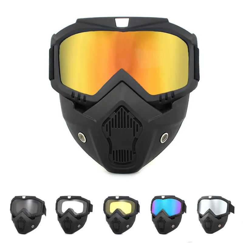 bicycle freestyle pedals-Outdoor Sport Windproof Mask Goggle HD Cycling Glasses Snowboard Eyewear Riding Motocross Summer UV Protection Sunglasses