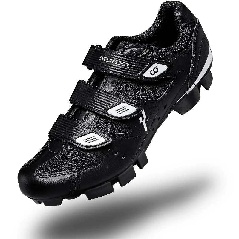 bicycle pedal signal-CyclingDeal Mountain Bicycle Bike Men's MTB Cycling Shoes in Black - Compatible with Shimano SPD & CrankBrothers Cleats