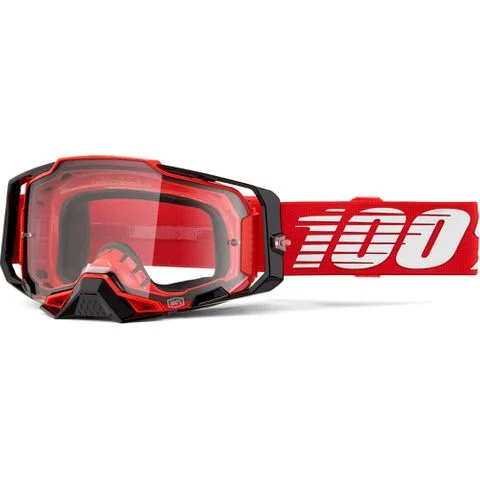 bicycle handlebar signal-100% ARMEGA GOGGLE - RED (CLEAR)