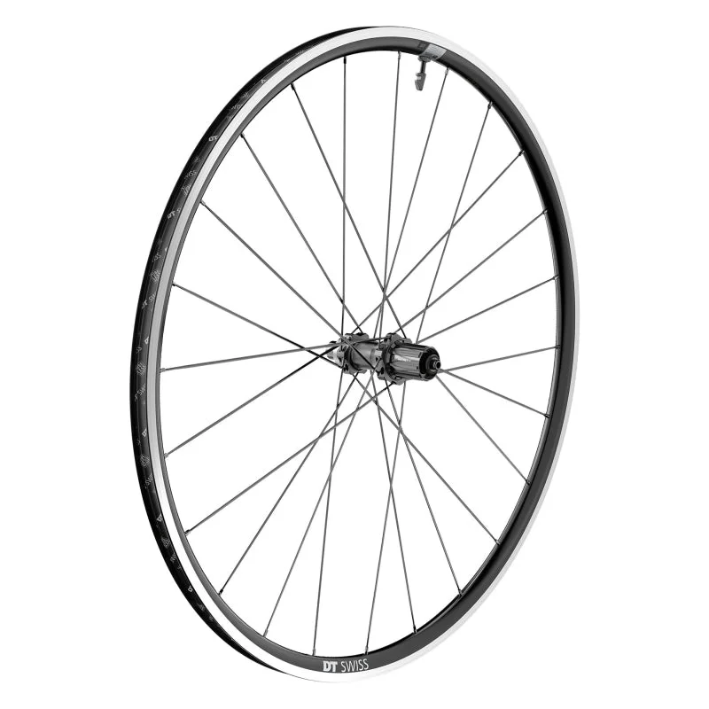 bicycle triathlon signal-DT Swiss P 1800 Spline Rear Wheel - 700 QR x 130mm Rim Brake HGR11 Ratchet LN 18 BLK