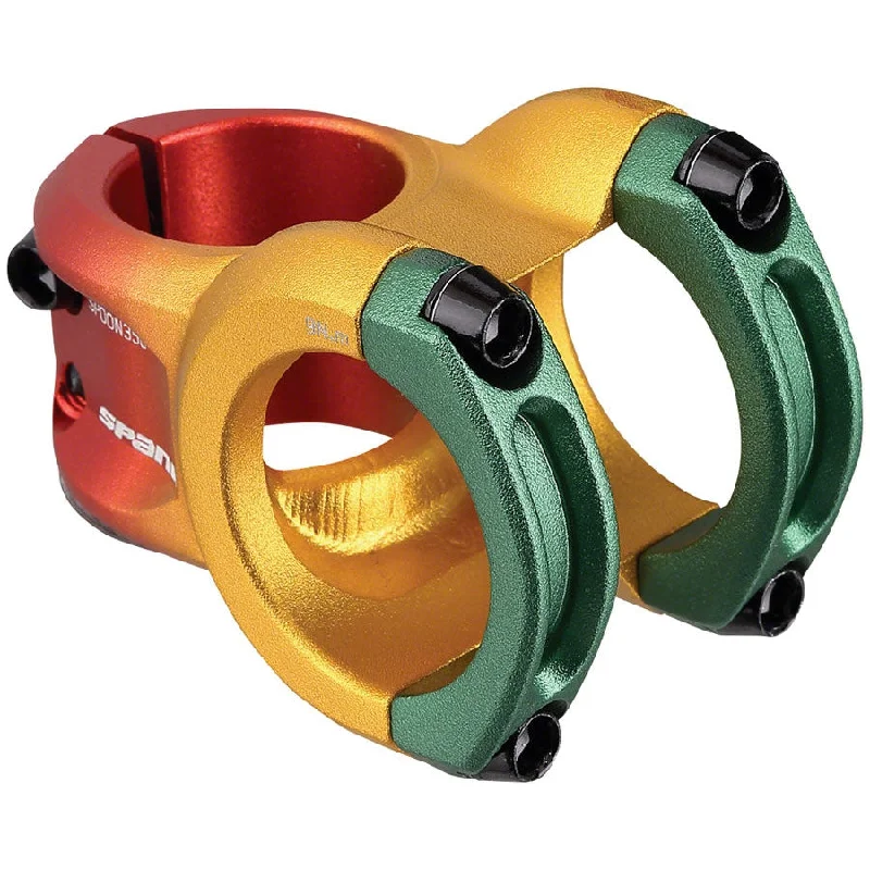 bicycle elbow strap-Spoon 350 Bike Stem - 35mm Clamp, +/-0, Rasta