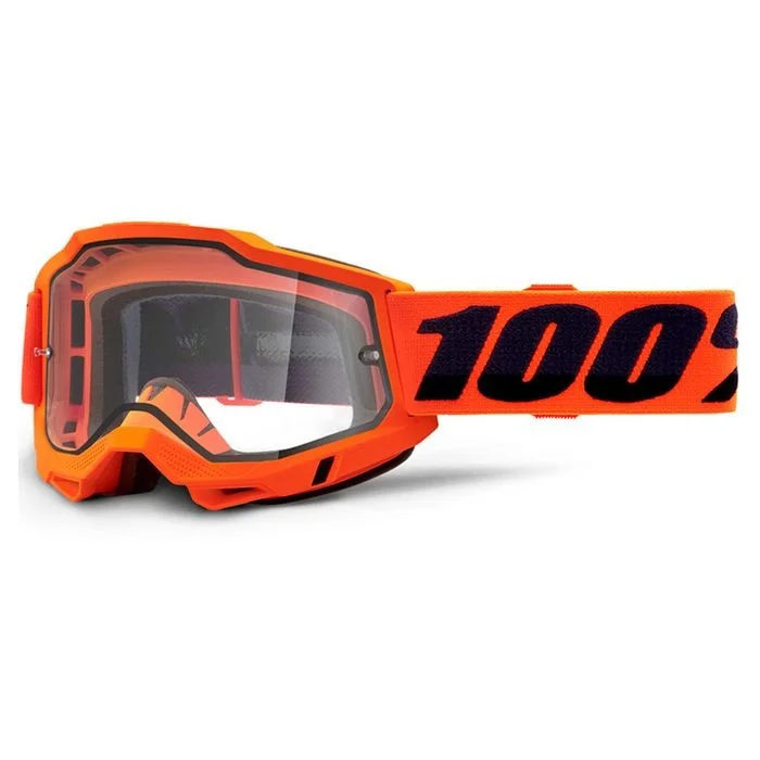 bicycle sidewall robustness-100% ACCURI 2 ENDURO MOTO ORANGE GOGGLE - CLEAR LENS