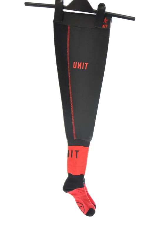 bicycle touring signal-Unit MX Motocross Knee Brace Socks – UK size 10-12 Black-Red