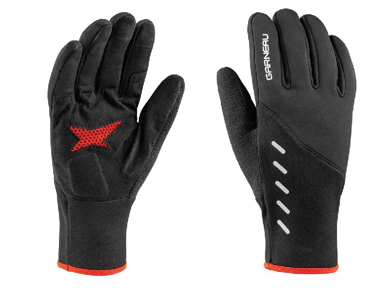 bicycle pedal toughness-Louis Garneau Gel Attack Glove - Black