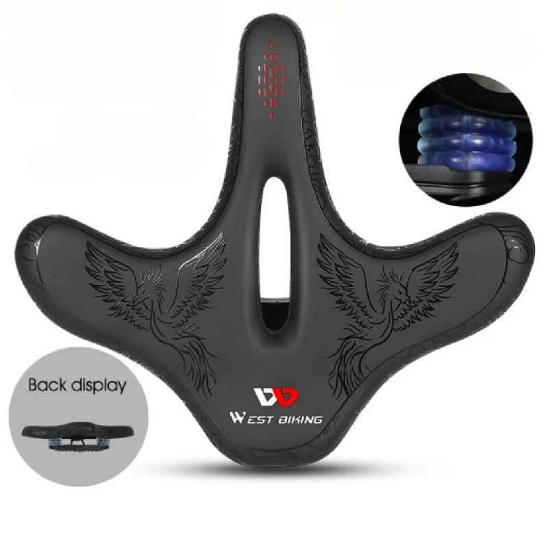 bicycle camping signal-WEST BIKING Wide Bicycle Saddle Unisex