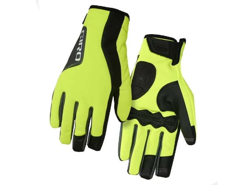 bicycle workout signal-Giro Ambient 2.0 Winter Road Glove - Highlight Yellow-Black