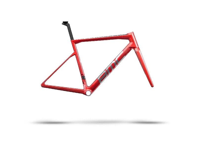 bicycle cleat signal-BMC TEAMMACHINE SLR ROAD BIKE FRAMESET - PRISMA RED / BRUSHED ALLOY