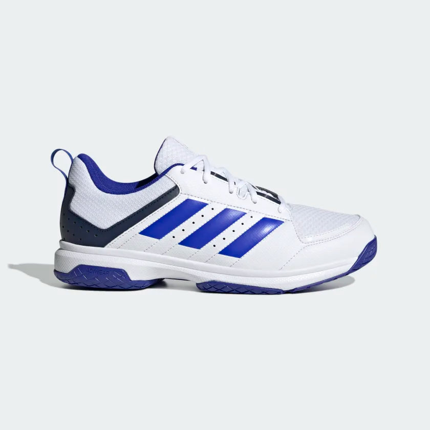 bicycle charity signal-Adidas Ligra 7 Badminton Shoes - Cloud White/Lucid Blue/Team Navy Blue 2