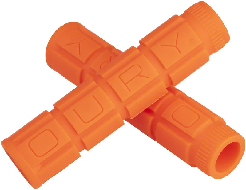 bicycle stationary signal-Oury Single Compound V2 Grips - Blaze Orange