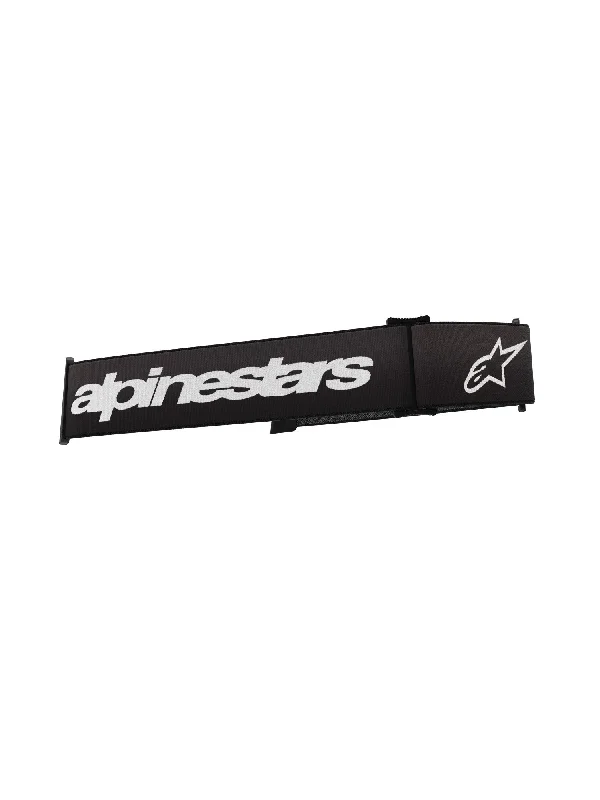 bicycle tire balance-ALPINESTARS SUPERTECH GOGGLE STRAP - BLACK WHITE