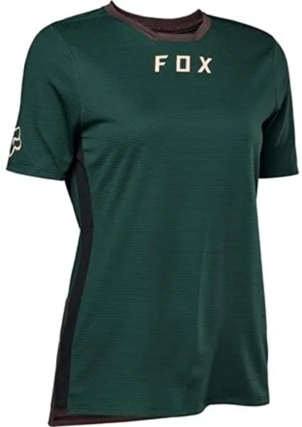 bicycle jersey signal-Fox Racing Defend Short Sleeve MTB Jersey - Womens - Emerald