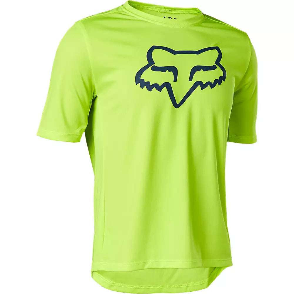 bicycle vintage signal-Fox Racing Ranger Short Sleeve MTB Jersey - Youth - Fluorescent Yellow