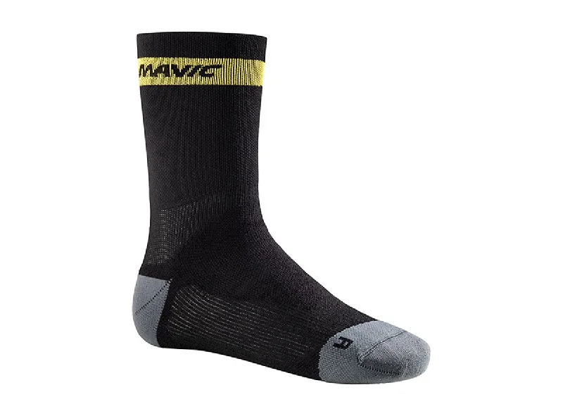 bicycle tire stability-Mavic Ksyrium Elite Thermo Sock - Black-Dark Cloud