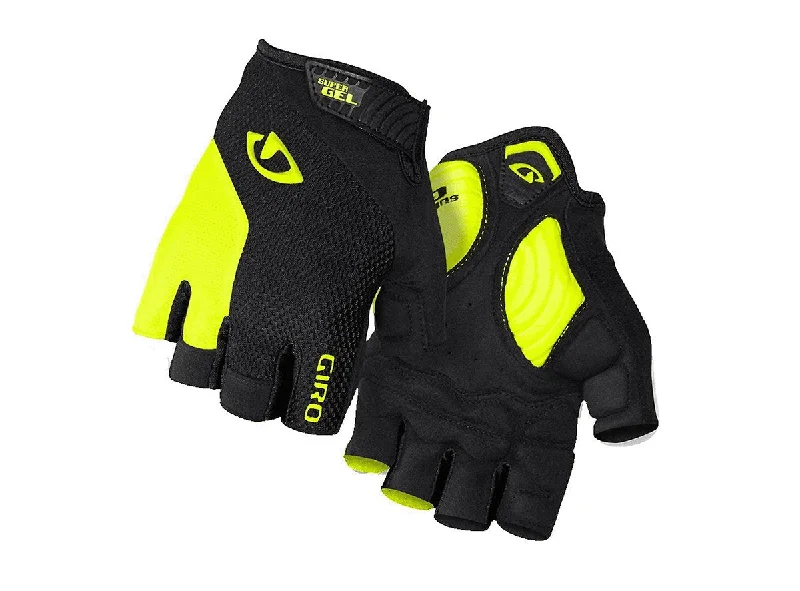 bicycle assembly signal-Giro Strade Dure Supergel Road Cycling Glove - Black-Hi Yellow