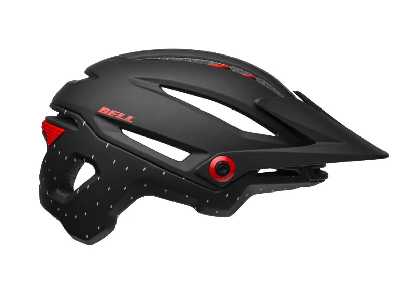 bicycle jump signal-Bell Sixer MIPS MTB Helmet - Matt Black-White-Crimson - 2019