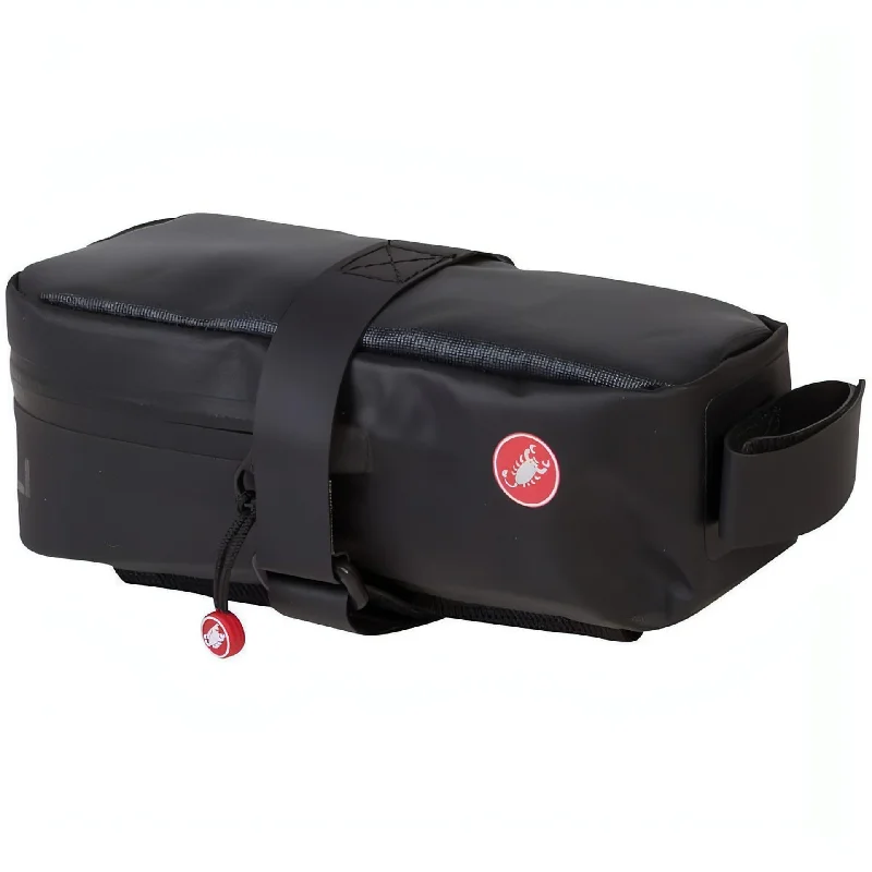 bicycle saddle alignment-Castelli Extra Large Undersaddle Bag - Black