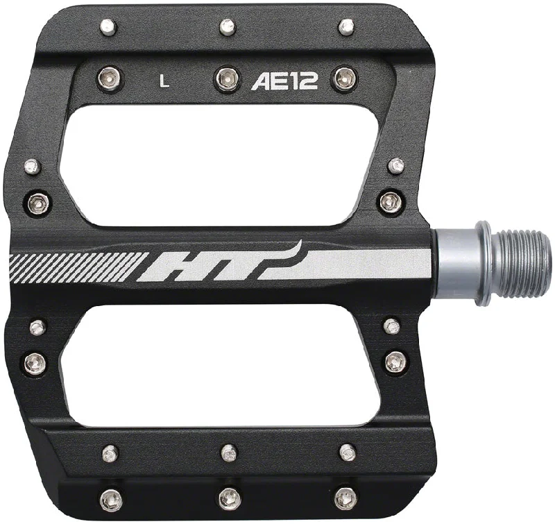 bicycle rust resistance-HT Components AE12 Pedals - Platform Aluminum 9/16" Black