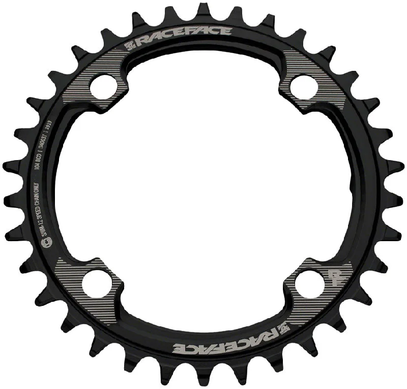 bicycle indoor signal-RaceFace 1x 104 BCD Hyperglide+ Chainring - 32t 104 BCD 4-Bolt Requires Shimano 12-speed Hyperglide+ Chain 7075 Aluminum BLK