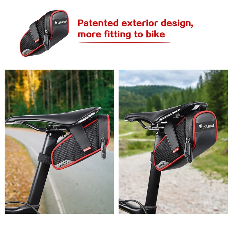 bicycle socks signal-WEST BIKING MTB Road Bike Saddle Bag Waterproof