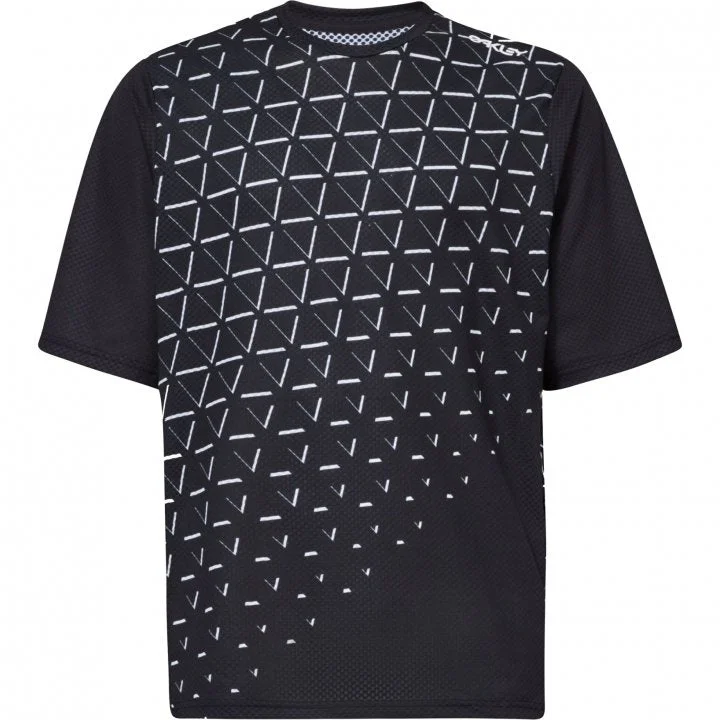 bicycle indoor signal-Oakley Flow Short Sleeve Jersey - Blackout - 2022