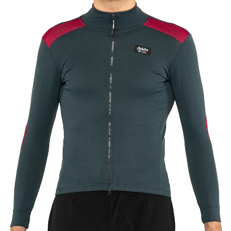 bicycle sprint signal-Maglia maniche lunghe Pissei Lana Montalcino - Grigio rosso