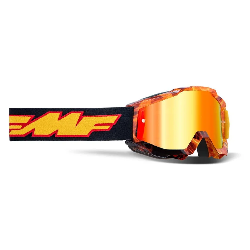 bicycle stand durability-FMF POWERBOMB YOUTH GOGGLE - SPARK (MIRROR RED)