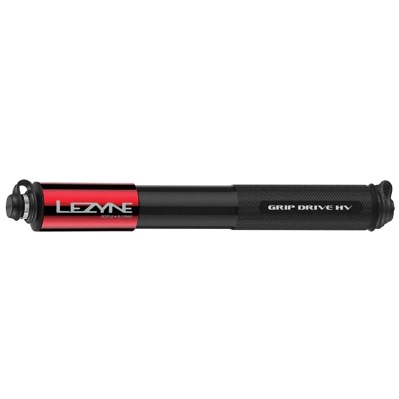 bicycle sprint signal-Lezyne Grip Drive HV Pump Medium Red